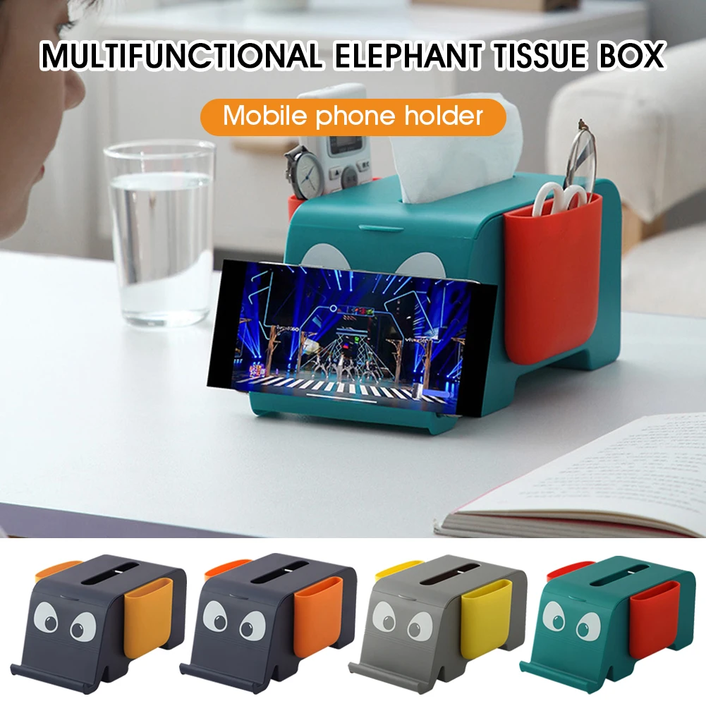Elephant Tissue Box Cover Remote Control Holder Multifunctional Napkin Tissue Box Desktop Organizer Storage Box For Home Office
Elephant Tissue Box Cover Remote Control Holder Multifunctional Napkin Tissue Box Desktop Organizer Storage Box For Home Office