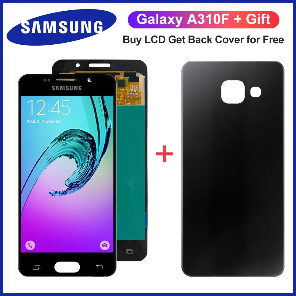 Дисплей Super AMOLED для Samsung Galaxy A3 2016, A310, сенсорный экран, дигитайзер в сборе + Крышка батарейного отсека для A310F, A3100, A310FN, ЖК
Дисплей Super AMOLED для Samsung Galaxy A3 2016, A310, сенсорный экран, дигитайзер в сборе + Крышка батарейного отсека для A310F, A3100, A310FN, ЖК