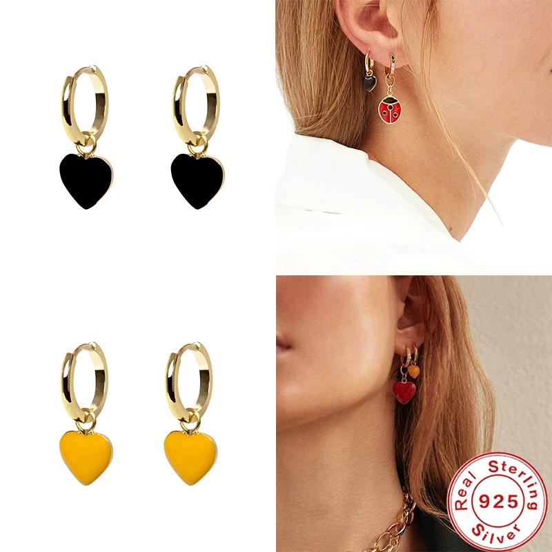 BOAKO Pendientes Plata 925 Sterling Silver Earrings for Women Earings Huggies Colorful Earring Love Heart Cute Earrings Jewelry
BOAKO Pendientes Plata 925 Sterling Silver Earrings for Women Earings Huggies Colorful Earring Love Heart Cute Earrings Jewelry