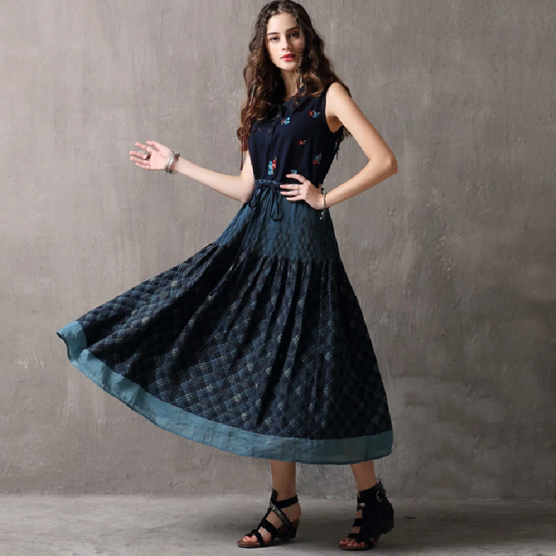 Summer Dress Women Embroidered Fashion Big Swing Dress Female Pleated Casual Long Dresses High Quality Ladies Vestidos QX313
Summer Dress Women Embroidered Fashion Big Swing Dress Female Pleated Casual Long Dresses High Quality Ladies Vestidos QX313