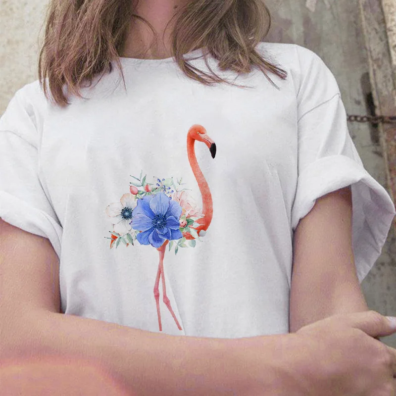 2021 Summer New T-shirt Creative Flamingo Graphic Print Ulzzang Harajuku Women's Top Simple Fashion New Summer Women's T-shirt
2021 Summer New T-shirt Creative Flamingo Graphic Print Ulzzang Harajuku Women's Top Simple Fashion New Summer Women's T-shirt