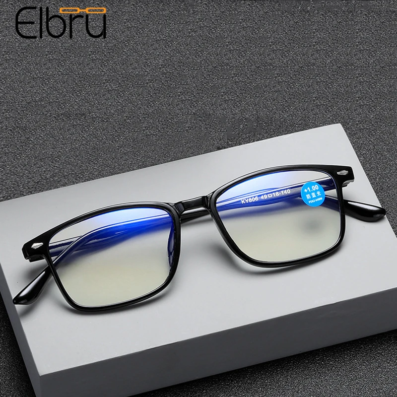 Elbru Fashion Anti Blue Light Reading Glasses Ultralight TR90 Square Presbyopic Glasses Transparent Eyewear Diopters +1.0 +4.0
Elbru Fashion Anti Blue Light Reading Glasses Ultralight TR90 Square Presbyopic Glasses Transparent Eyewear Diopters +1.0 +4.0