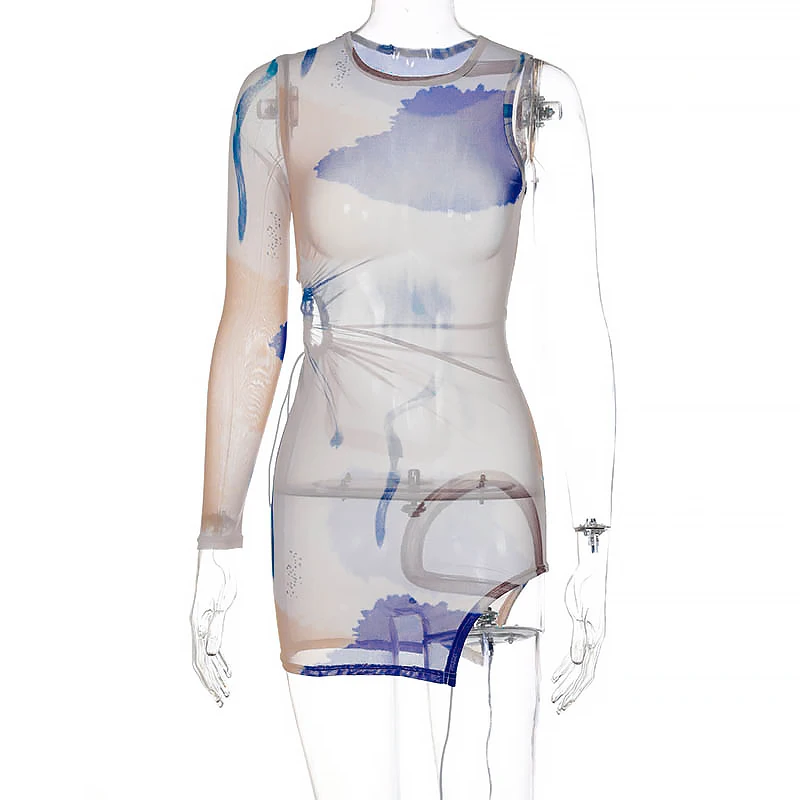 Sexy One Shoulder See Through Printed Bodycon Dress Women Cut Out Fashion Party Club Mini Dresses 2021 Summer Y2K Clothes
Sexy One Shoulder See Through Printed Bodycon Dress Women Cut Out Fashion Party Club Mini Dresses 2021 Summer Y2K Clothes