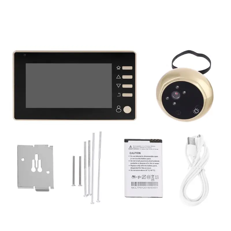 4.3 Inch LCD Color Screen Electronic Door Bell Viewer IR Night Door Peephole Digital Door Camera
4.3 Inch LCD Color Screen Electronic Door Bell Viewer IR Night Door Peephole Digital Door Camera