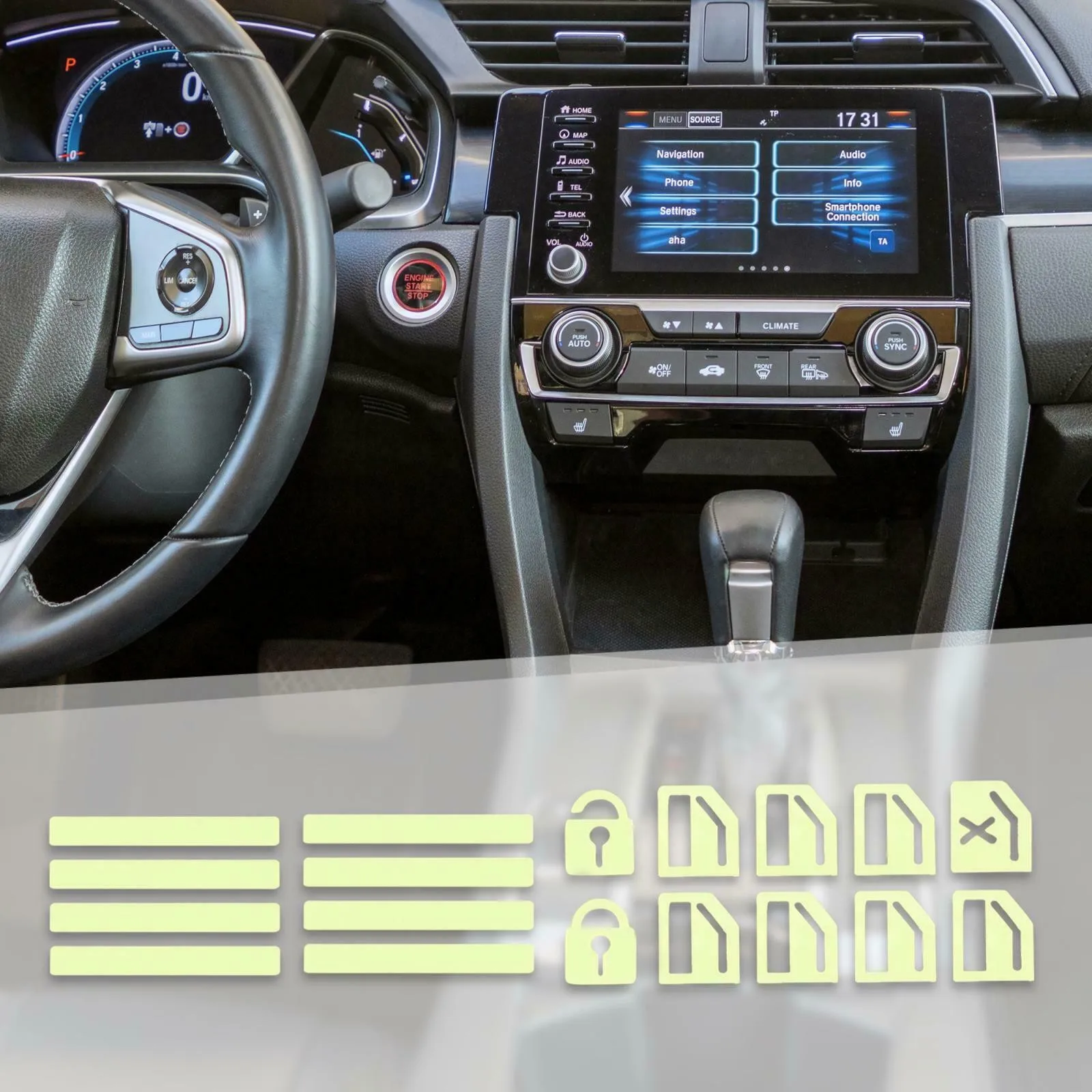 Car Switch Fluorescent Sticker Decal Styling Self-adhesives PET Auto Door Window Luminous Button Sticker Universal Control
Car Switch Fluorescent Sticker Decal Styling Self-adhesives PET Auto Door Window Luminous Button Sticker Universal Control