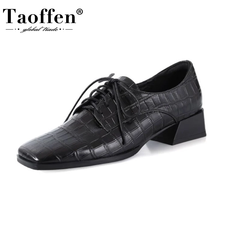 Женские кожаные туфли на плоской подошве Taoffen, повседневные туфли из натуральной кожи, с перекрестными ремешками, на высоком каблуке, с квад...
Женские кожаные туфли на плоской подошве Taoffen, повседневные туфли из натуральной кожи, с перекрестными ремешками, на высоком каблуке, с квад...