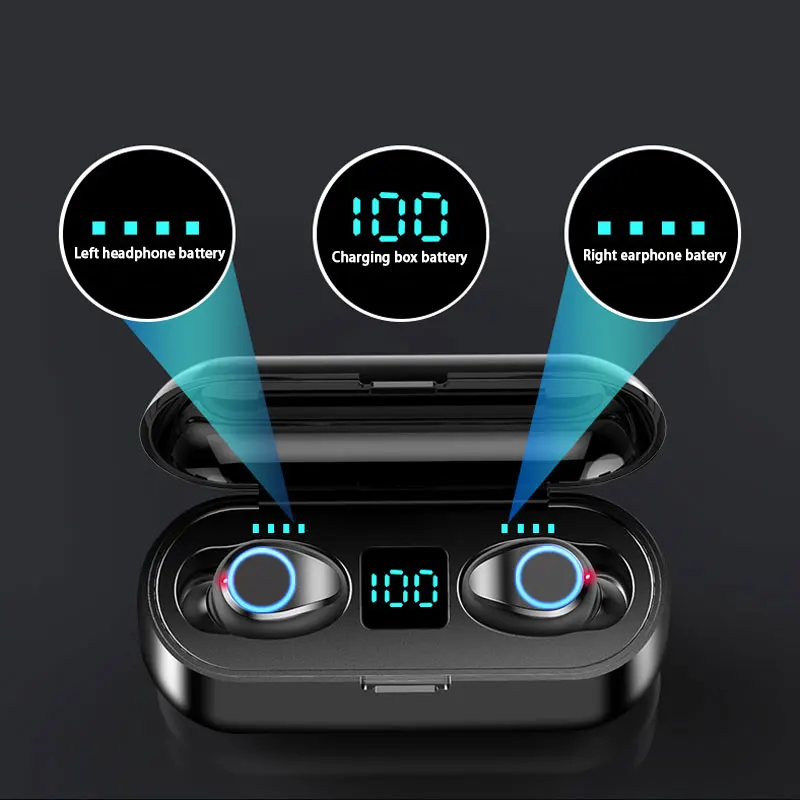 BOHM F9 touch Wireless Bluetooth 5.0 Earphone Earbuds Mic HD calls Sport Headset With charging BOX For charge smartphone
BOHM F9 touch Wireless Bluetooth 5.0 Earphone Earbuds Mic HD calls Sport Headset With charging BOX For charge smartphone