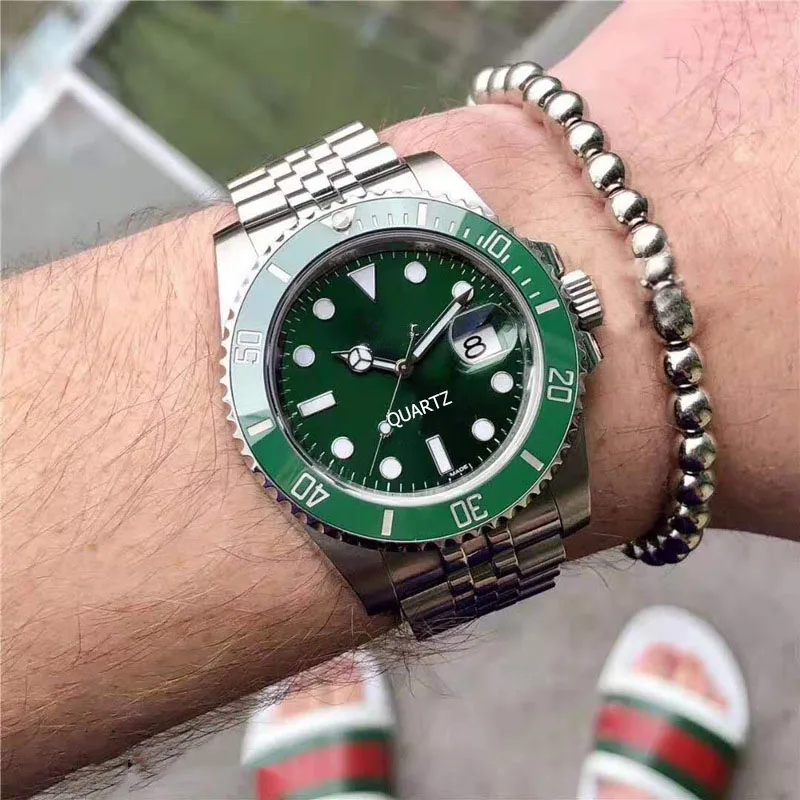 

Часы наручные Green Ghost мужские кварцевые, роскошные модные деловые, со стальным браслетом, с календарем, подарок