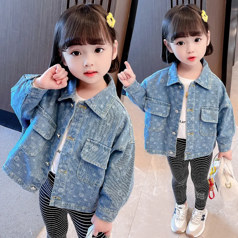 Джинсовая куртка для девочек 4-12 лет, с металлическими пуговицами и карманами
Джинсовая куртка для девочек 4-12 лет, с металлическими пуговицами и карманами