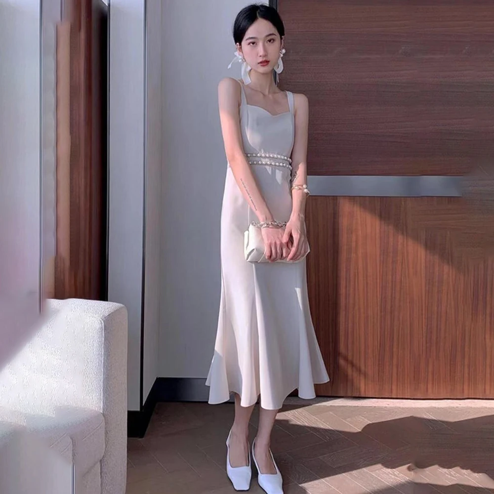 2021 Japanese Korean Version Summer Dress Mermaid Temperament Elegant Fashion High Waist Solid Color Beaded
2021 Japanese Korean Version Summer Dress Mermaid Temperament Elegant Fashion High Waist Solid Color Beaded