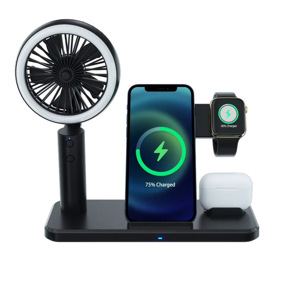 15W 3 in 1 Wireless Charger Station with Fan Air Cooling Charging Stand Dock for iPhone 12/11/8 Pro Max AirPods iWatch Samsung
15W 3 in 1 Wireless Charger Station with Fan Air Cooling Charging Stand Dock for iPhone 12/11/8 Pro Max AirPods iWatch Samsung