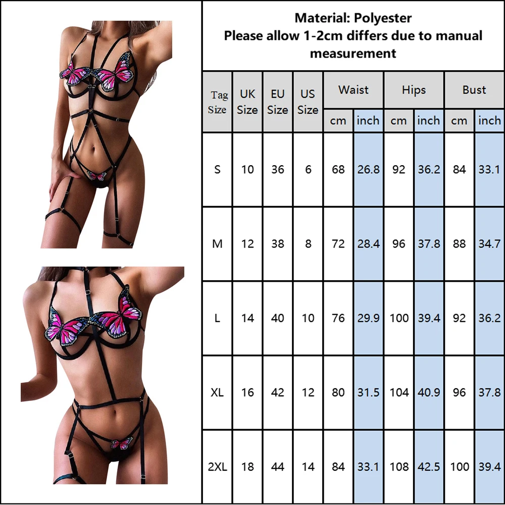 Butterfly Sexy Lingerie Set Women Erotic Hollow Out Strappy Brief Bra Sets Bandage Thong G-String Underwear Costume Nightwear
Butterfly Sexy Lingerie Set Women Erotic Hollow Out Strappy Brief Bra Sets Bandage Thong G-String Underwear Costume Nightwear