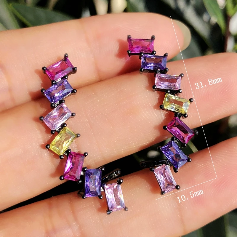 Luxury Geometry Multicolor Ear Cuff Earrings Colorful Clear Crystal Stone Gold Color Statement Clip-on Earrings Fashion Jewelry
Luxury Geometry Multicolor Ear Cuff Earrings Colorful Clear Crystal Stone Gold Color Statement Clip-on Earrings Fashion Jewelry