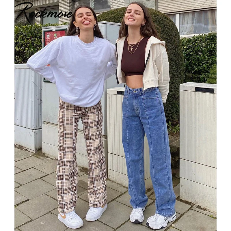 Rockmore Y2K High Waist Straight Jeans Women Harajuku Patchwork Denim Boyfriend Wide Leg Trousers Baggy Cargo Pants Capris New
Rockmore Y2K High Waist Straight Jeans Women Harajuku Patchwork Denim Boyfriend Wide Leg Trousers Baggy Cargo Pants Capris New