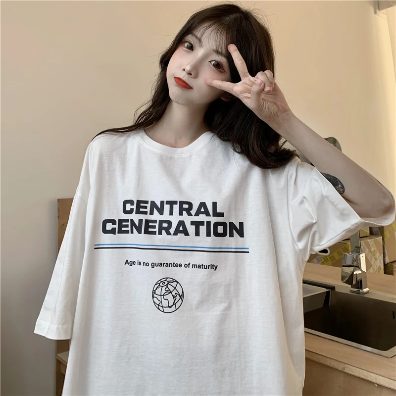 European and American High Street Retro Short Sleeve T-shirt Women's 2021 Loose Korean Style Fashionable Ins Harajuku Style Chic
European and American High Street Retro Short Sleeve T-shirt Women's 2021 Loose Korean Style Fashionable Ins Harajuku Style Chic