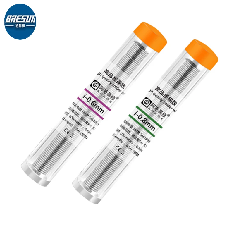 AMAOE 0.6/0.8mm Medium Temperature Lead High Purity No-clean Active Welding Wire For Phone MainBoard Soldering Line Repair Tools
AMAOE 0.6/0.8mm Medium Temperature Lead High Purity No-clean Active Welding Wire For Phone MainBoard Soldering Line Repair Tools