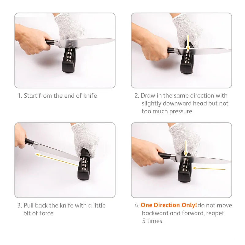 Knife Sharpener 3 Stages Professional Whetstone Kitchen Sharpening Stone Tungsten Diamond 1Set Grinder Chef Accessories
Knife Sharpener 3 Stages Professional Whetstone Kitchen Sharpening Stone Tungsten Diamond 1Set Grinder Chef Accessories