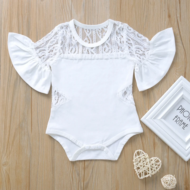New 2020 Baby Summer Clothing Toddler Baby Girls Lace Short Sleeve Bodysuit Jumpsuit Solid Mesh Patchwork Clothes Outfits
New 2020 Baby Summer Clothing Toddler Baby Girls Lace Short Sleeve Bodysuit Jumpsuit Solid Mesh Patchwork Clothes Outfits