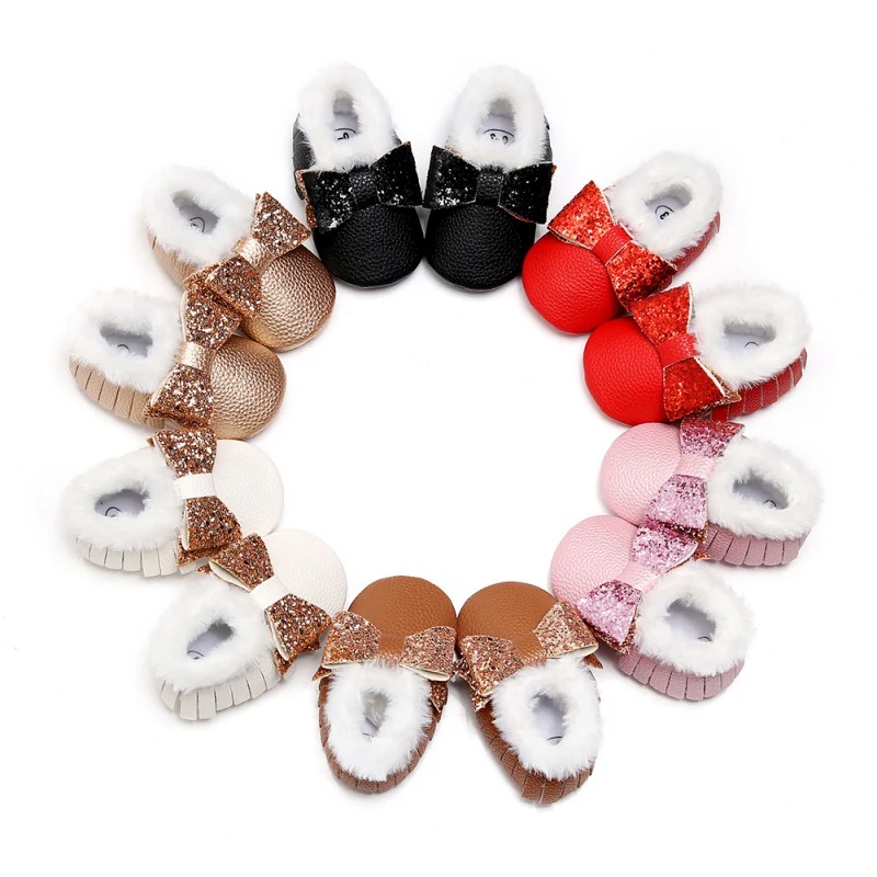 Newborn Baby Princess Fringed Bowknot Winter Warm Shoes Baby Girl Soft Sole Leather Boots Infant Toddler Shoes 0-24M
Newborn Baby Princess Fringed Bowknot Winter Warm Shoes Baby Girl Soft Sole Leather Boots Infant Toddler Shoes 0-24M