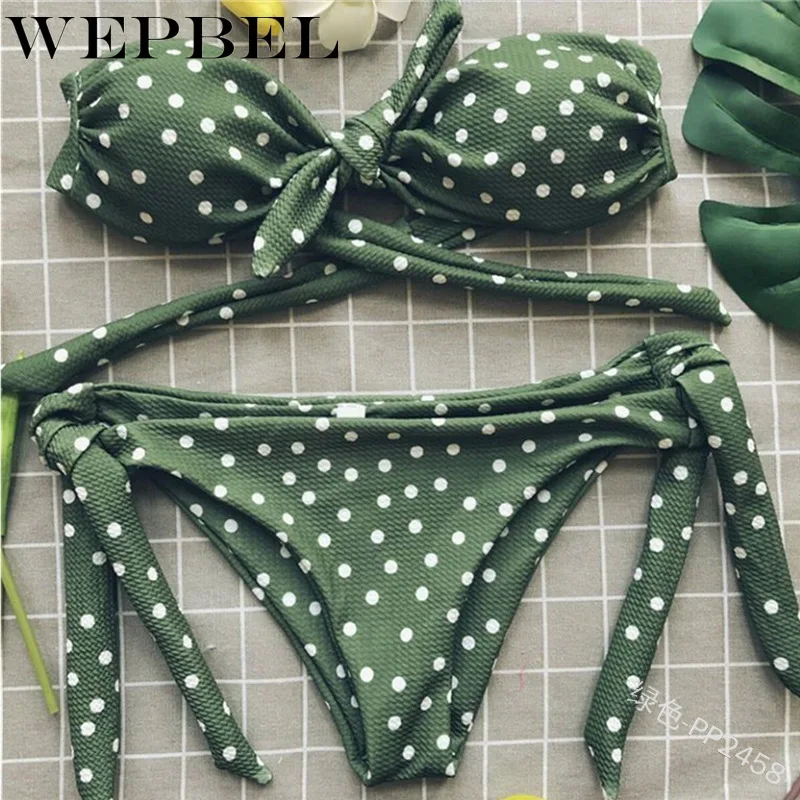 WEPBEL Summer Women's Sexy Dot Printed Bikini Set Push-Up Padded Bow Swimwear Swimsuit Beachwear
WEPBEL Summer Women's Sexy Dot Printed Bikini Set Push-Up Padded Bow Swimwear Swimsuit Beachwear