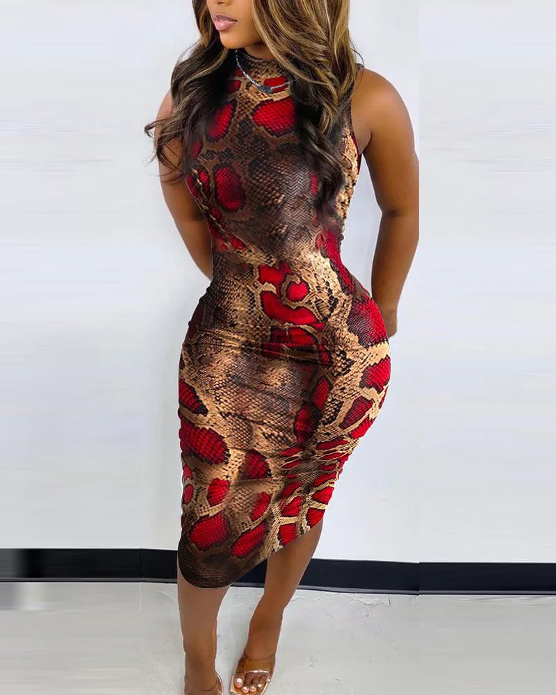 2021 Evening Party Dresses Women Dress Casual Sleeveless O Neck Ladies Sexy Bodycon Print Midi Dress Summer dresses
2021 Evening Party Dresses Women Dress Casual Sleeveless O Neck Ladies Sexy Bodycon Print Midi Dress Summer dresses