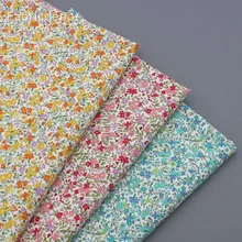 Summer Liberty Fresh Small Floral Fabric Pure Cotton Thin Section Textile For Sewing Clothes By The Meter