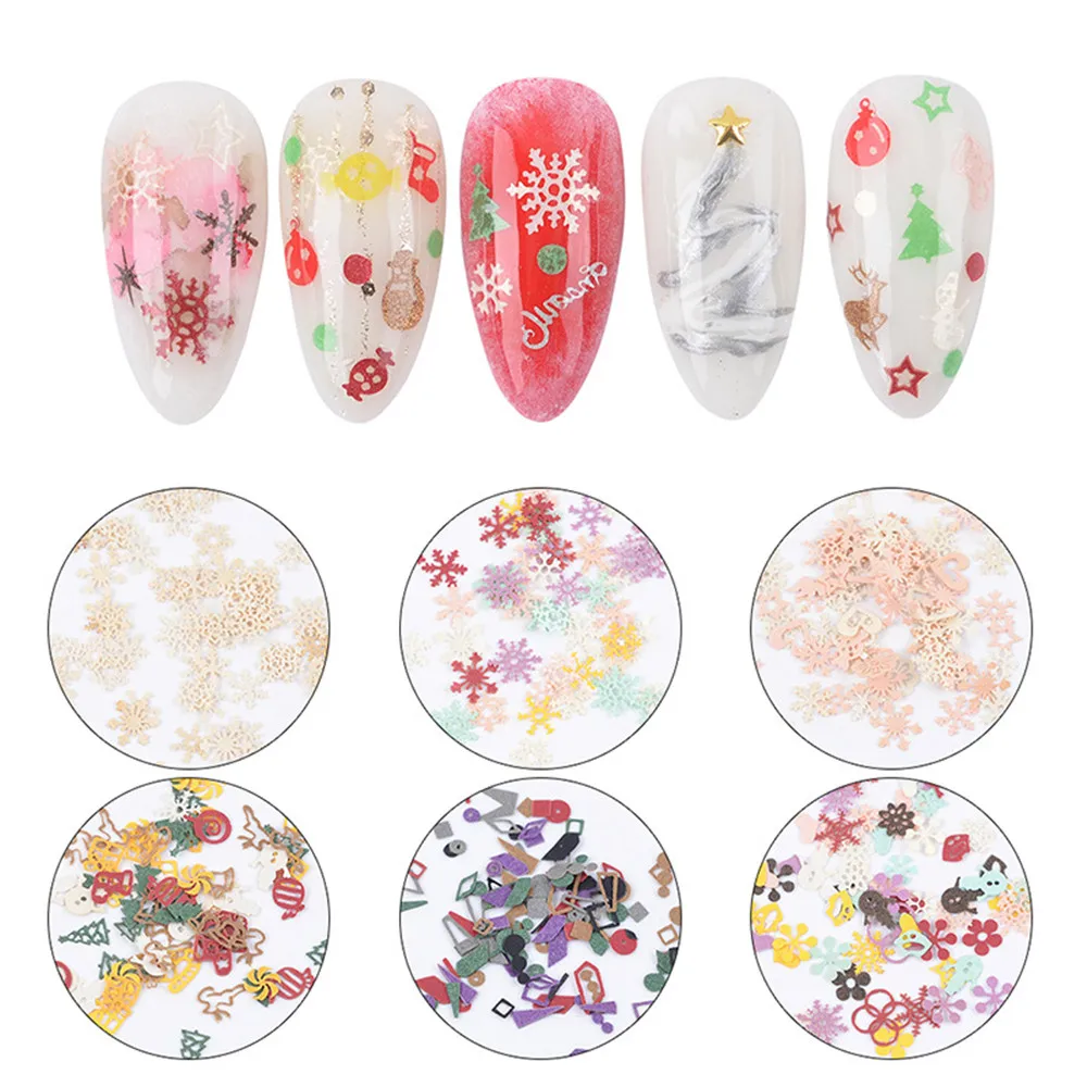 Christmas Snowflake Sequins Nail Sticker Glitter Nail Art Patch Flakes Slice Sequins Mixed Decals Diy 3d Manicure Decorations
Christmas Snowflake Sequins Nail Sticker Glitter Nail Art Patch Flakes Slice Sequins Mixed Decals Diy 3d Manicure Decorations