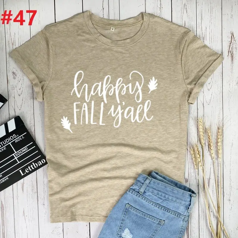 Happy Fall Y'all Women Cute Painting Ladies Womens Tops Aesthetic Clothes Graphic Female Lady T-Shirt Tumblr T Shirt
Happy Fall Y'all Women Cute Painting Ladies Womens Tops Aesthetic Clothes Graphic Female Lady T-Shirt Tumblr T Shirt