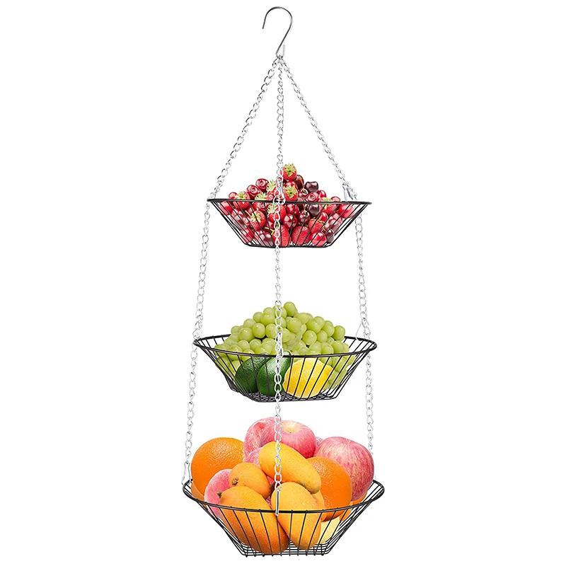3-Tier Hanging Basket Fruit Organizer, Heavy Duty Wire Organizer for Kitchen Bathroom Storage
3-Tier Hanging Basket Fruit Organizer, Heavy Duty Wire Organizer for Kitchen Bathroom Storage
