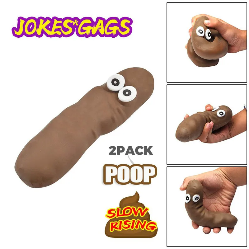 Funny toys 2Pcs Novelty Slow Rising Turd Stretchy Poo Stress Relief Hand Toy Prank Poop Toy squishy #3D09
Funny toys 2Pcs Novelty Slow Rising Turd Stretchy Poo Stress Relief Hand Toy Prank Poop Toy squishy #3D09