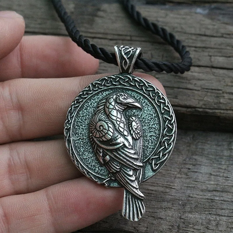 Vintage Viking Black Crow Rune Pendant Necklace Nordic Men's High Quality Metal Amulet Jewelry
Vintage Viking Black Crow Rune Pendant Necklace Nordic Men's High Quality Metal Amulet Jewelry