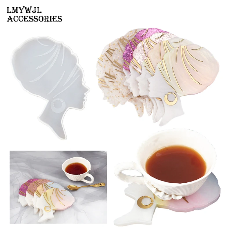 DIY Epoxy Mirror Afro Woman Head Beauty Irregular Coaster Resin Mold, Creative and Personalized Jewelry Silicone Mold 
DIY Epoxy Mirror Afro Woman Head Beauty Irregular Coaster Resin Mold, Creative and Personalized Jewelry Silicone Mold