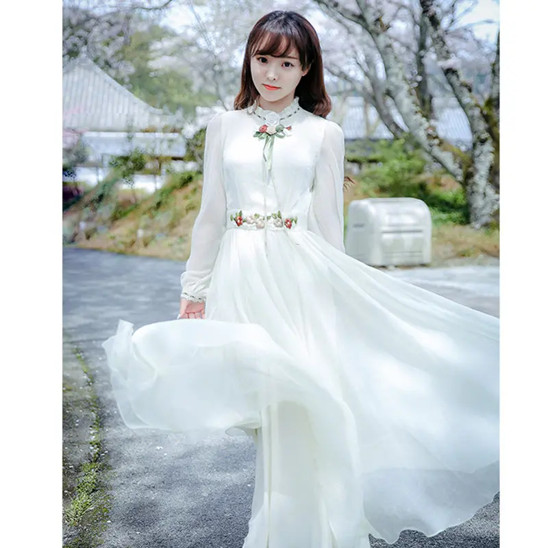 Super fairy French Retro Dress Art Dress Embroidered Elegant Fairy Long Skirt Waist Temperament Fairy
Super fairy French Retro Dress Art Dress Embroidered Elegant Fairy Long Skirt Waist Temperament Fairy