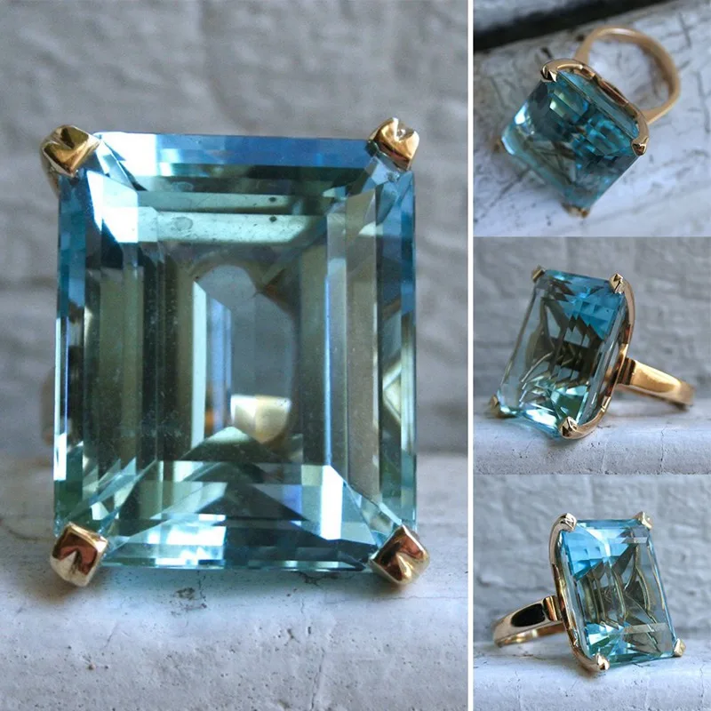 Big Square Shape Rhinestone Rings For Women Sea Blue Princess Crystal Ring Weddings /Party Trendy Jewelry
Big Square Shape Rhinestone Rings For Women Sea Blue Princess Crystal Ring Weddings /Party Trendy Jewelry