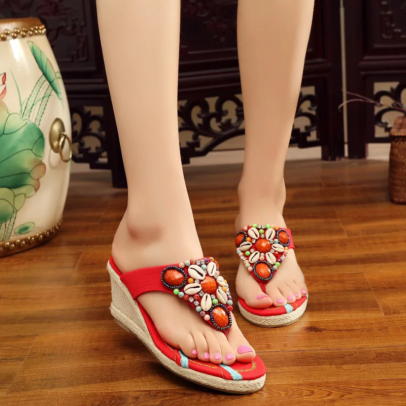 String Bead Rubber Flip Flops Med Female Shoes Slippers Women Summer Slides On A Wedge Hawaiian 2021 Scandals Fabric Ethnic Flor
String Bead Rubber Flip Flops Med Female Shoes Slippers Women Summer Slides On A Wedge Hawaiian 2021 Scandals Fabric Ethnic Flor