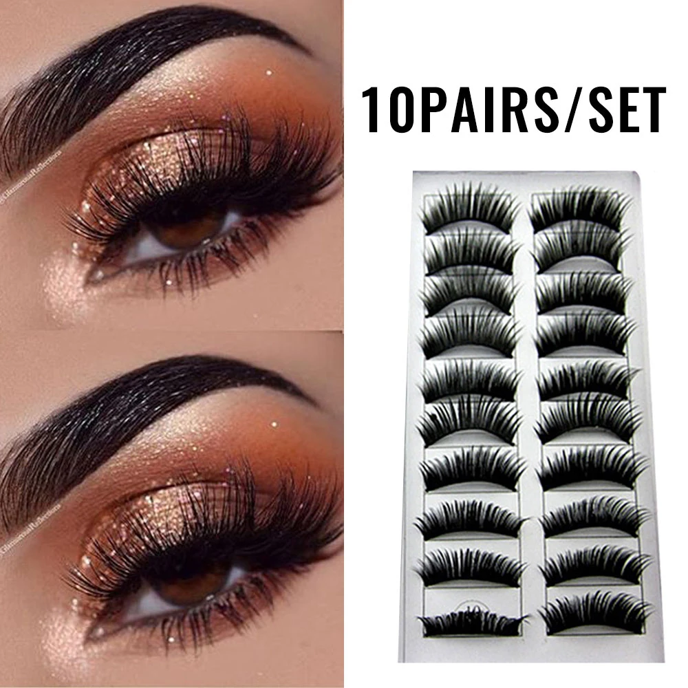 10Pair Natural Thick Crisscross Flase Eyelashes Reusable Mink Hair Eye Lashes Handmade 3D Eyelashes For Women 
10Pair Natural Thick Crisscross Flase Eyelashes Reusable Mink Hair Eye Lashes Handmade 3D Eyelashes For Women