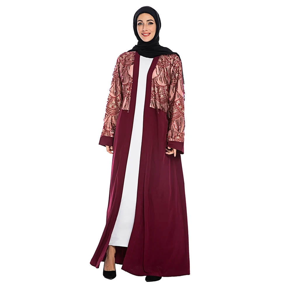 Middle East Fashion Tassels Sequins Dubai Abaya Muslim For Women Maxi Kaftan Turkey Islamic Clothing Kimono Ramadan Cardigan
Middle East Fashion Tassels Sequins Dubai Abaya Muslim For Women Maxi Kaftan Turkey Islamic Clothing Kimono Ramadan Cardigan