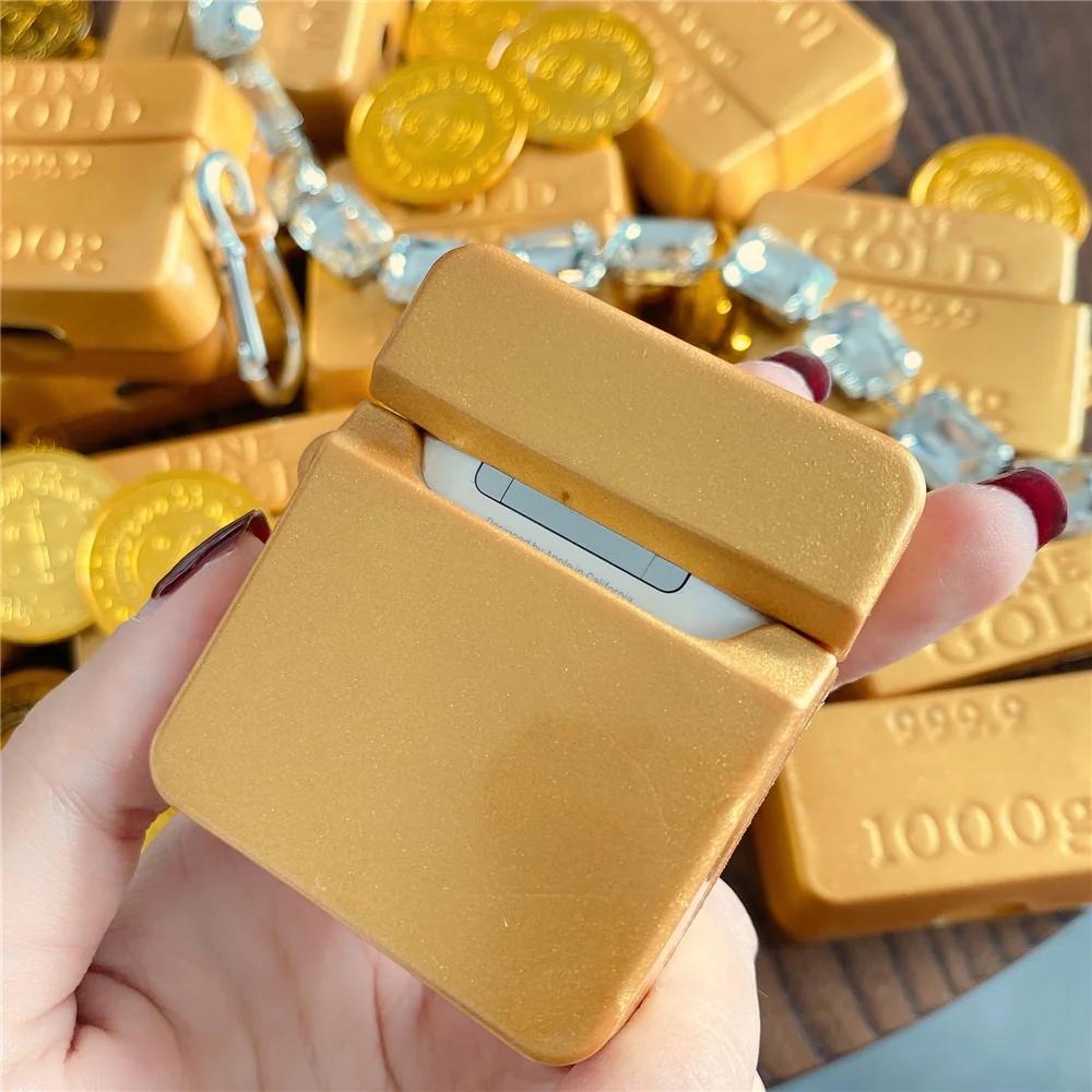 999 Fine gold brick 1000g bullion Wireless Bluetooth Earphone Case for Airpods pro 3 2 1 Cute Funny 3D Silicone headset Cover
999 Fine gold brick 1000g bullion Wireless Bluetooth Earphone Case for Airpods pro 3 2 1 Cute Funny 3D Silicone headset Cover