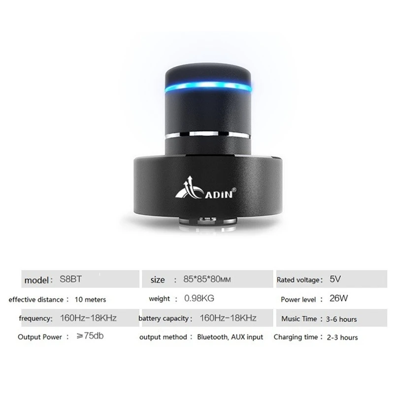 Adin 26 Вт Вибрационный динамик Bluetooth бас портативный s беспроводной резонансный