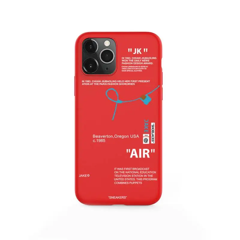 Hot Off Street sport Trend Brand Phone Case For iPhone XS MAX 11 Pro X XR 7 8 6 Plus Candy Color red Soft Silicone Cover
Hot Off Street sport Trend Brand Phone Case For iPhone XS MAX 11 Pro X XR 7 8 6 Plus Candy Color red Soft Silicone Cover