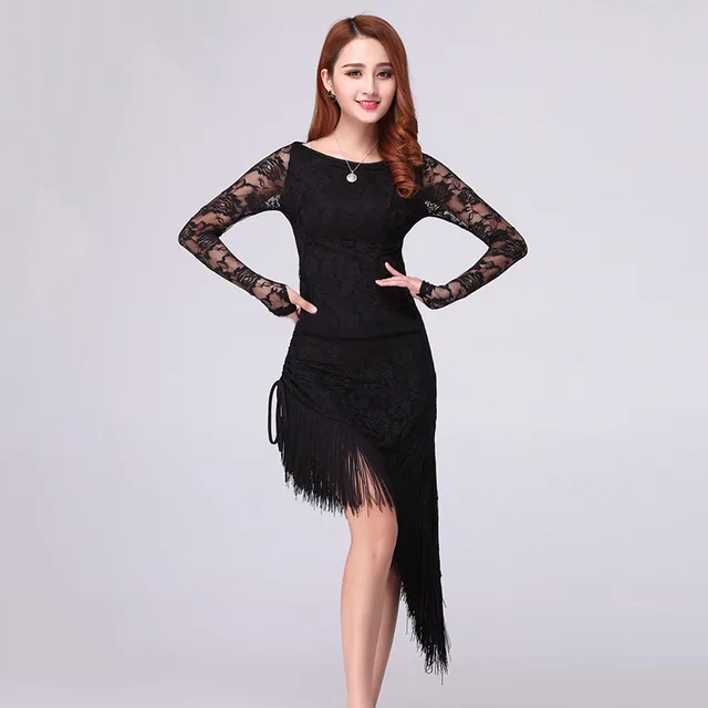 Latin Dance Dress Tassel Elegant Sexy Women rumba Tango Ballroom Salsa Cha Cha Stage Dance Costumes Lace Patchwork Dance wear
Latin Dance Dress Tassel Elegant Sexy Women rumba Tango Ballroom Salsa Cha Cha Stage Dance Costumes Lace Patchwork Dance wear