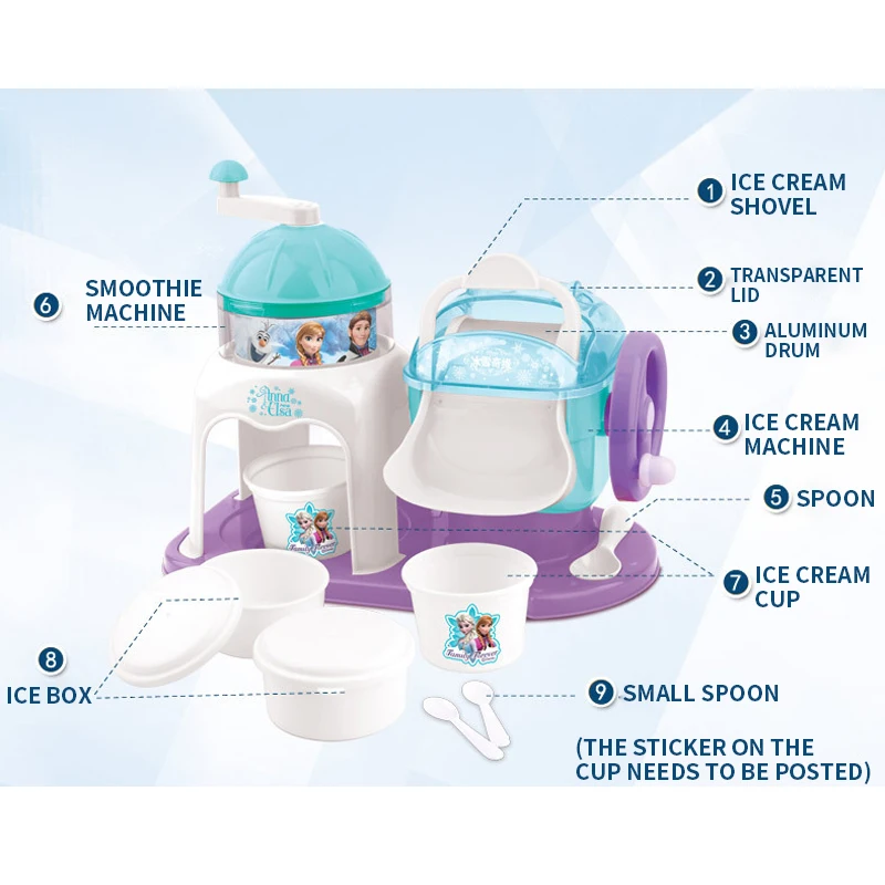 2 in 1 Ice cream machine Smoothie machine DS-2138 Manual sand ice machine householdDIY ice cream children's self made 
2 in 1 Ice cream machine Smoothie machine DS-2138 Manual sand ice machine householdDIY ice cream children's self made