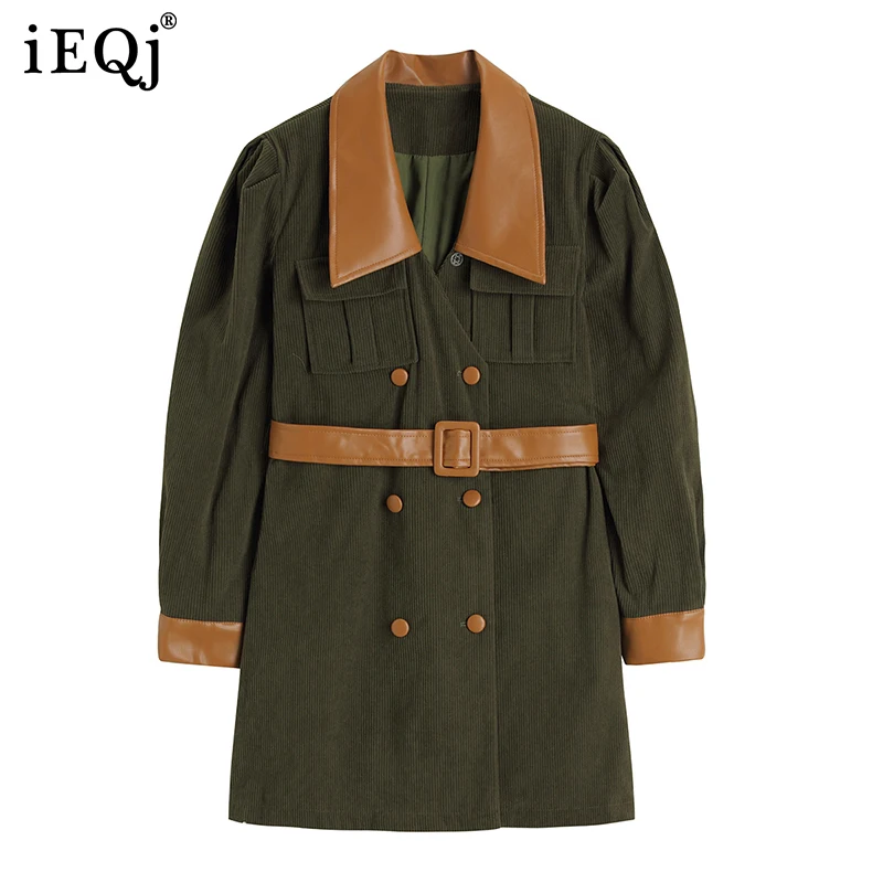 IEQJ 2021 Autumn Winter New Lapel Corduroy Dress Female Long Sleeve Double Breasted Bandage Dresses Women Fashion 3W597
IEQJ 2021 Autumn Winter New Lapel Corduroy Dress Female Long Sleeve Double Breasted Bandage Dresses Women Fashion 3W597
