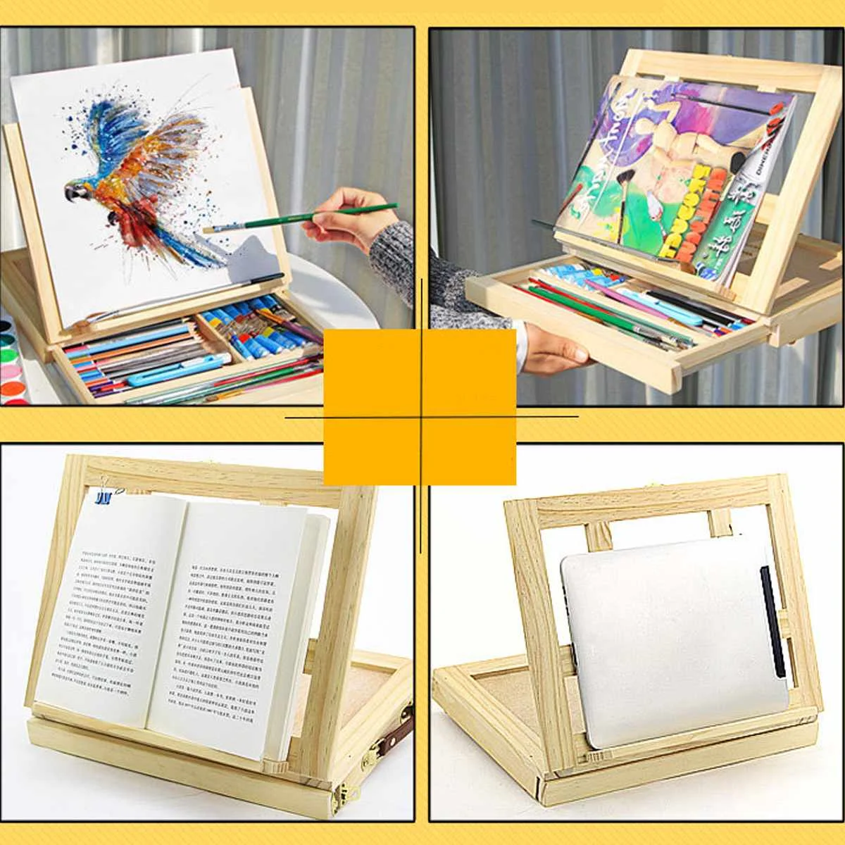 Table Easel Drawer Pine Wood Artist Easel Painting Stand Craft Art Sketching Box Board Desktop Durable Drawing Board
Table Easel Drawer Pine Wood Artist Easel Painting Stand Craft Art Sketching Box Board Desktop Durable Drawing Board