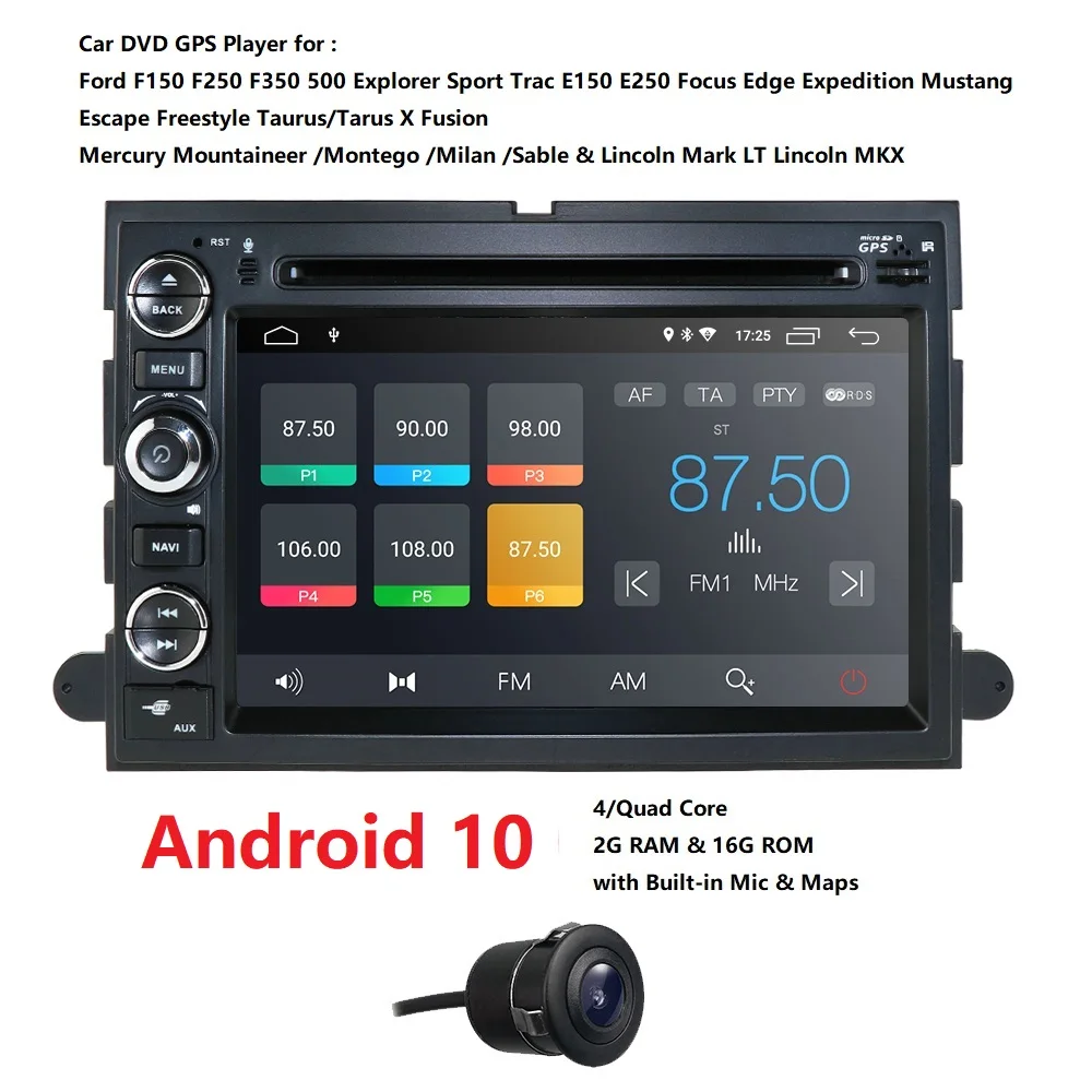 Автомобильный радиоприемник Android 10 навигация стерео GPS плеер для Ford F150 F250 F350 Edge