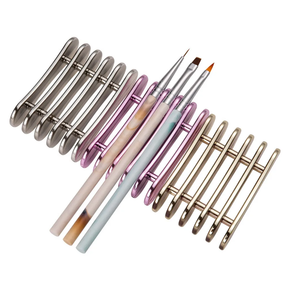 Nail Art Brushes Holder Metal Electroplating Mini Pen Holder Multifunctional 5 Grid Nail Pen Holder 3 Colors Optional Nail Tools
Nail Art Brushes Holder Metal Electroplating Mini Pen Holder Multifunctional 5 Grid Nail Pen Holder 3 Colors Optional Nail Tools
