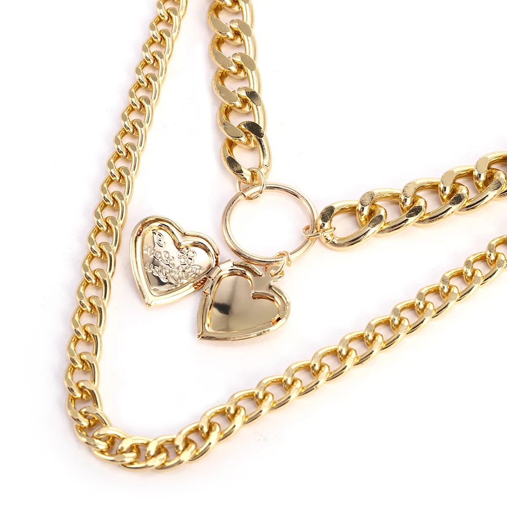 2020 New Fashion Gothic Gold Open Heart Locket Clavicle Chain Pendant Memory Choker Necklace Gift Statement Necklace
2020 New Fashion Gothic Gold Open Heart Locket Clavicle Chain Pendant Memory Choker Necklace Gift Statement Necklace