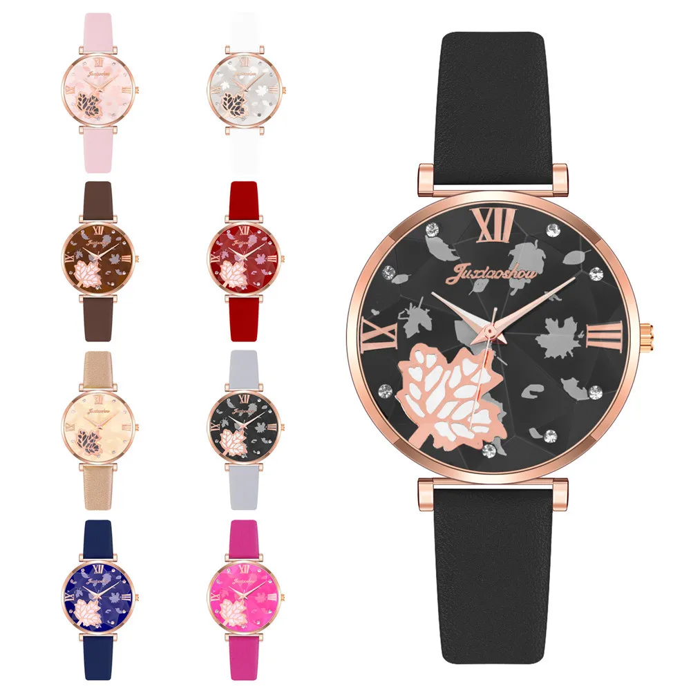 Luxury Rhinestone Women Leaves Quartz Watch Fashion Leather Strap Wristwatches Gift Clock Relogio Feminino Zegarek Damski
Luxury Rhinestone Women Leaves Quartz Watch Fashion Leather Strap Wristwatches Gift Clock Relogio Feminino Zegarek Damski