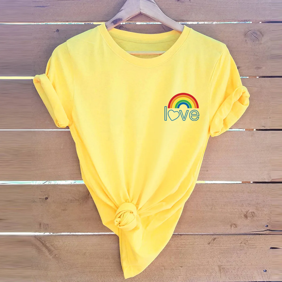 Cute Rainbow Tshirt Woman Summer Short Sleeve Female T-shirt Casual Woman T Shirt
Cute Rainbow Tshirt Woman Summer Short Sleeve Female T-shirt Casual Woman T Shirt
