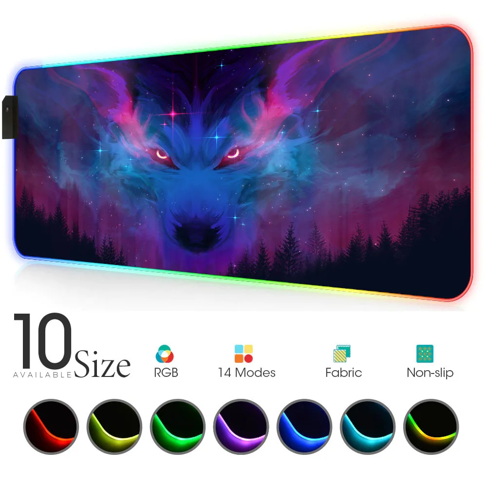 Wolf Animal Led Mouse Pad RGB Play Mat with Backlight Gaming Accessories Gloway Gaming Lights Carpet Mouse Xxl Rgb Mouse Mat
Wolf Animal Led Mouse Pad RGB Play Mat with Backlight Gaming Accessories Gloway Gaming Lights Carpet Mouse Xxl Rgb Mouse Mat